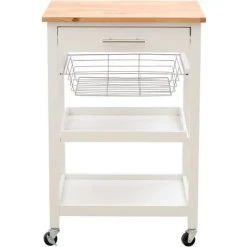 Livingandhome 3 Tier Cart Basket Tray Drawer Kitchen Trolley -Vonshef shop 23749581 4