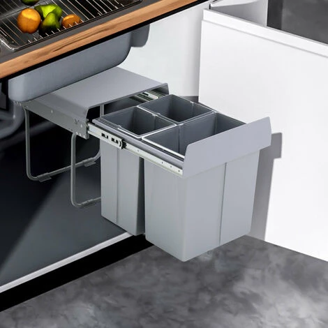 Livingandhome 40L Pull Out Recycling Waste Bin 1 Livingandhome 40L Pull Out Recycling Waste Bin