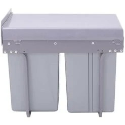 Livingandhome 40L Pull Out Recycling Waste Bin 7 Livingandhome 40L Pull Out Recycling Waste Bin -Vonshef shop 26606180 3