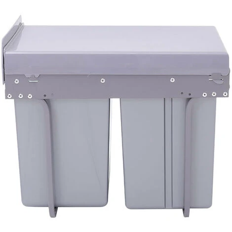 Livingandhome 40L Pull Out Recycling Waste Bin 3 Livingandhome 40L Pull Out Recycling Waste Bin - Image 3