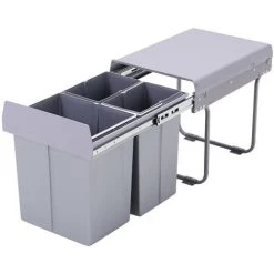 Livingandhome 40L Pull Out Recycling Waste Bin 8 Livingandhome 40L Pull Out Recycling Waste Bin -Vonshef shop 26606180 4