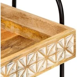 3-Tier Kitchen Trolley 46x30x76 Cm Solid Mango Wood VidaXL 9 3-Tier Kitchen Trolley 46x30x76 Cm Solid Mango Wood VidaXL -Vonshef shop 26772009 5