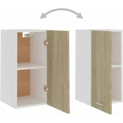 Hanging Cabinet Sonoma Oak 29.5x31x60 Cm Engineered Wood VidaXL 9 Hanging Cabinet Sonoma Oak 29.5x31x60 Cm Engineered Wood VidaXL -Vonshef shop 29112775 5