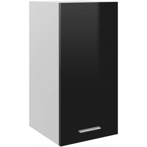 Hanging Cabinet High Gloss Black 29.5x31x60 Cm Engineered Wood VidaXL 1 Hanging Cabinet High Gloss Black 29.5x31x60 Cm Engineered Wood VidaXL