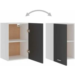 Hanging Cabinet Grey 39.5x31x60 Cm Engineered Wood VidaXL 9 Hanging Cabinet Grey 39.5x31x60 Cm Engineered Wood VidaXL -Vonshef shop 29112797 5