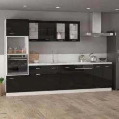 Hanging Cabinet High Gloss Black 39.5x31x60 Cm Engineered Wood VidaXL 8 Hanging Cabinet High Gloss Black 39.5x31x60 Cm Engineered Wood VidaXL -Vonshef shop 29112805 4