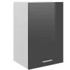 Hanging Cabinet High Gloss Grey 39.5x31x60 Cm Engineered Wood VidaXL