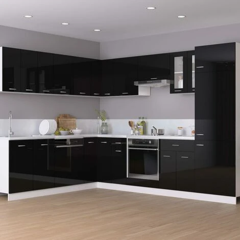 Hanging Cabinet High Gloss Black 50x31x60 Cm Engineered Wood VidaXL 4 Hanging Cabinet High Gloss Black 50x31x60 Cm Engineered Wood VidaXL - Image 4