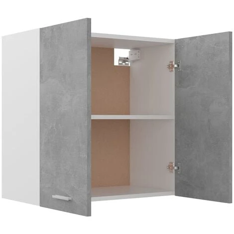 Hanging Cabinet Concrete Grey 60x31x60 Cm Engineered Wood VidaXL 5 Hanging Cabinet Concrete Grey 60x31x60 Cm Engineered Wood VidaXL - Image 5