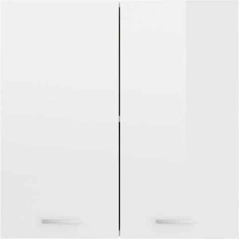 Hanging Cabinet High Gloss White 60x31x60 Cm Engineered Wood VidaXL 5 Hanging Cabinet High Gloss White 60x31x60 Cm Engineered Wood VidaXL - Image 5