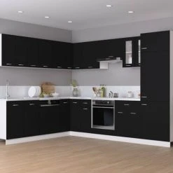 Hanging Cabinet Black 80x31x60 Cm Engineered Wood VidaXL -Vonshef shop 29112874 4