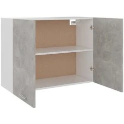 Hanging Cabinet Concrete Grey 80x31x60 Cm Engineered Wood VidaXL 9 Hanging Cabinet Concrete Grey 80x31x60 Cm Engineered Wood VidaXL -Vonshef shop 29112883 5