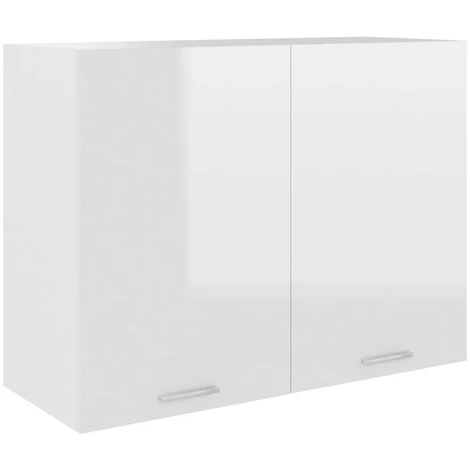 Hanging Cabinet High Gloss White 80x31x60 Cm Engineered Wood VidaXL 1 Hanging Cabinet High Gloss White 80x31x60 Cm Engineered Wood VidaXL