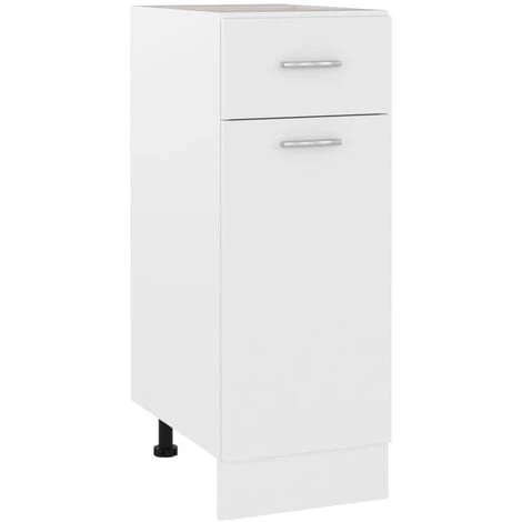 Drawer Bottom Cabinet White 30x46x81.5 Cm Engineered Wood VidaXL 1 Drawer Bottom Cabinet White 30x46x81.5 Cm Engineered Wood VidaXL