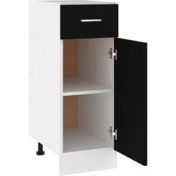 Drawer Bottom Cabinet Black 30x46x81.5 Cm Engineered Wood VidaXL 9 Drawer Bottom Cabinet Black 30x46x81.5 Cm Engineered Wood VidaXL -Vonshef shop 29173783 5