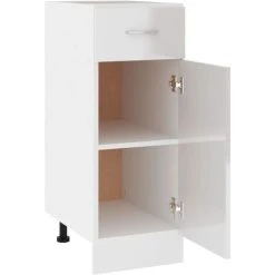 Drawer Bottom Cabinet High Gloss White 30x46x81.5 Cm Engineered Wood VidaXL -Vonshef shop 29173806 5