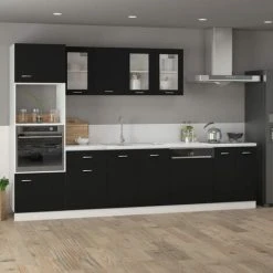 Drawer Bottom Cabinet Black 40x46x81.5 Cm Engineered Wood VidaXL 8 Drawer Bottom Cabinet Black 40x46x81.5 Cm Engineered Wood VidaXL -Vonshef shop 29173822 4