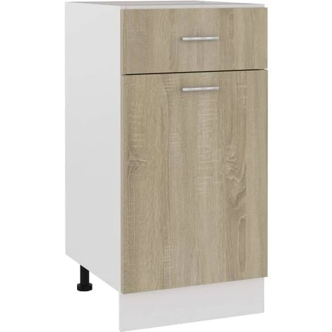 Drawer Bottom Cabinet Sonoma Oak 40x46x81.5 Cm Engineered Wood VidaXL 1 Drawer Bottom Cabinet Sonoma Oak 40x46x81.5 Cm Engineered Wood VidaXL