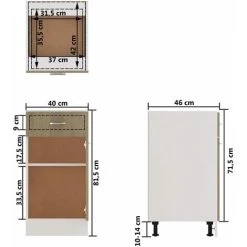 Drawer Bottom Cabinet Sonoma Oak 40x46x81.5 Cm Engineered Wood VidaXL 7 Drawer Bottom Cabinet Sonoma Oak 40x46x81.5 Cm Engineered Wood VidaXL -Vonshef shop 29173834 3