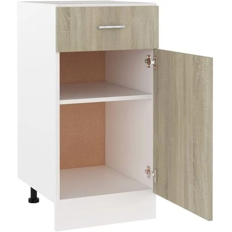 Drawer Bottom Cabinet Sonoma Oak 40x46x81.5 Cm Engineered Wood VidaXL 5 Drawer Bottom Cabinet Sonoma Oak 40x46x81.5 Cm Engineered Wood VidaXL - Image 5