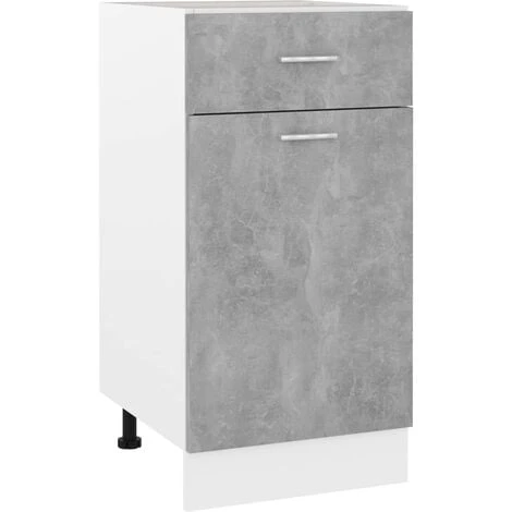 Drawer Bottom Cabinet Concrete Grey 40x46x81.5 Cm Engineered Wood VidaXL 1 Drawer Bottom Cabinet Concrete Grey 40x46x81.5 Cm Engineered Wood VidaXL