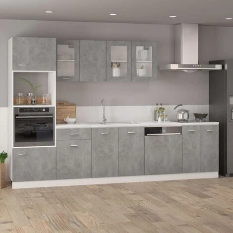 Drawer Bottom Cabinet Concrete Grey 40x46x81.5 Cm Engineered Wood VidaXL 4 Drawer Bottom Cabinet Concrete Grey 40x46x81.5 Cm Engineered Wood VidaXL - Image 4