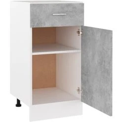 Drawer Bottom Cabinet Concrete Grey 40x46x81.5 Cm Engineered Wood VidaXL 9 Drawer Bottom Cabinet Concrete Grey 40x46x81.5 Cm Engineered Wood VidaXL -Vonshef shop 29173841 5