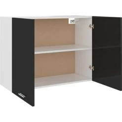 Hanging Cabinet High Gloss Black 80x31x60 Cm Engineered Wood VidaXL -Vonshef shop 29173930 5