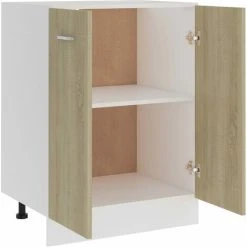 Bottom Cabinet Sonoma Oak 60x46x81.5 Cm Engineered Wood VidaXL 9 Bottom Cabinet Sonoma Oak 60x46x81.5 Cm Engineered Wood VidaXL -Vonshef shop 29298494 5