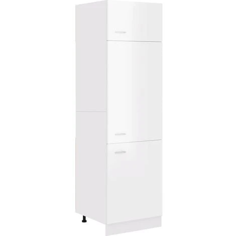 Refrigerator Cabinet High Gloss White 60x57x207 Cm Engineered Wood VidaXL 1 Refrigerator Cabinet High Gloss White 60x57x207 Cm Engineered Wood VidaXL