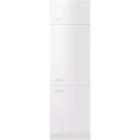 Refrigerator Cabinet High Gloss White 60x57x207 Cm Engineered Wood VidaXL 5 Refrigerator Cabinet High Gloss White 60x57x207 Cm Engineered Wood VidaXL - Image 5