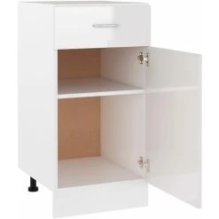 Drawer Bottom Cabinet High Gloss White 40x46x81.5 Cm Engineered Wood VidaXL 9 Drawer Bottom Cabinet High Gloss White 40x46x81.5 Cm Engineered Wood VidaXL -Vonshef shop 29348346 5