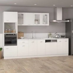Drawer Bottom Cabinet White 40x46x81.5 Cm Engineered Wood VidaXL 8 Drawer Bottom Cabinet White 40x46x81.5 Cm Engineered Wood VidaXL -Vonshef shop 29412332 4