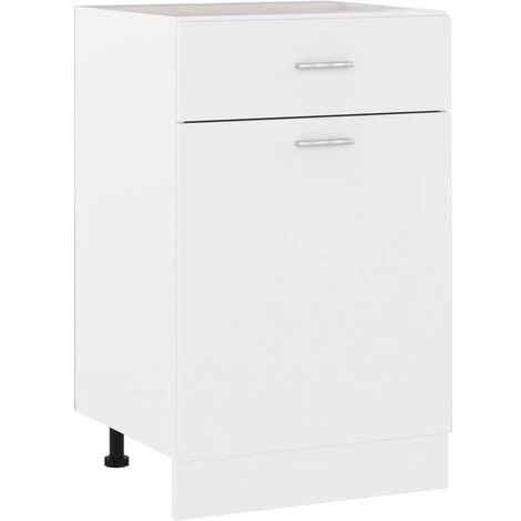 Drawer Bottom Cabinet White 50x46x81.5 Cm Engineered Wood VidaXL 1 Drawer Bottom Cabinet White 50x46x81.5 Cm Engineered Wood VidaXL