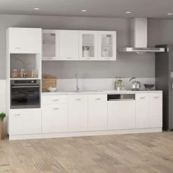 Drawer Bottom Cabinet White 50x46x81.5 Cm Engineered Wood VidaXL 8 Drawer Bottom Cabinet White 50x46x81.5 Cm Engineered Wood VidaXL -Vonshef shop 29412333 4