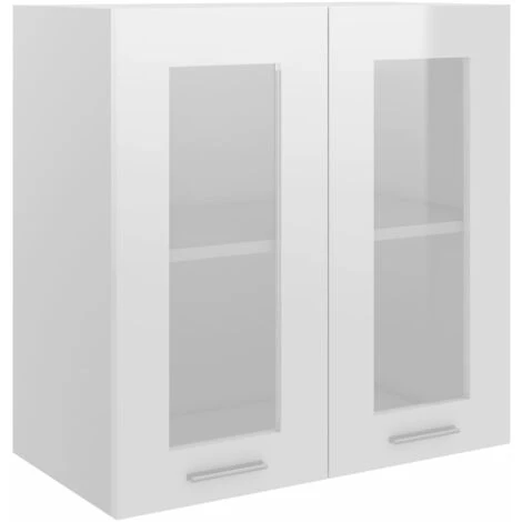 Hanging Glass Cabinet High Gloss White 60x31x60 Cm Engineered Wood VidaXL 1 Hanging Glass Cabinet High Gloss White 60x31x60 Cm Engineered Wood VidaXL