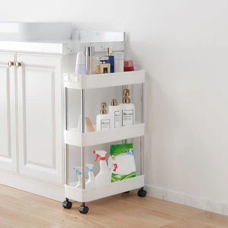 Livingandhome 3 Tier Slim Slide Out Bathroom Storage Holder With Hook 1 Livingandhome 3 Tier Slim Slide Out Bathroom Storage Holder With Hook
