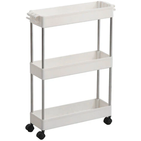 Livingandhome 3 Tier Slim Slide Out Bathroom Storage Holder With Hook 4 Livingandhome 3 Tier Slim Slide Out Bathroom Storage Holder With Hook - Image 4