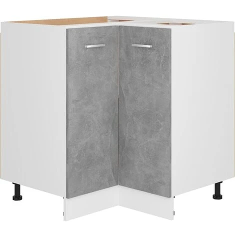 Corner Bottom Cabinet Concrete Grey 75.5x75.5x80.5 Cm Engineered Wood VidaXL 1 Corner Bottom Cabinet Concrete Grey 75.5x75.5x80.5 Cm Engineered Wood VidaXL