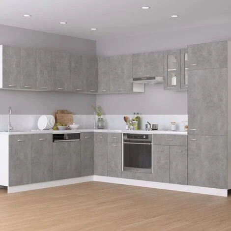 Corner Bottom Cabinet Concrete Grey 75.5x75.5x80.5 Cm Engineered Wood VidaXL 4 Corner Bottom Cabinet Concrete Grey 75.5x75.5x80.5 Cm Engineered Wood VidaXL - Image 4