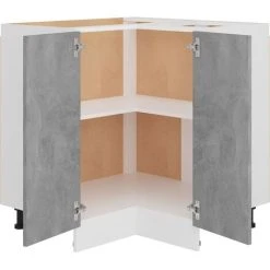 Corner Bottom Cabinet Concrete Grey 75.5x75.5x80.5 Cm Engineered Wood VidaXL 9 Corner Bottom Cabinet Concrete Grey 75.5x75.5x80.5 Cm Engineered Wood VidaXL -Vonshef shop 30335858 5