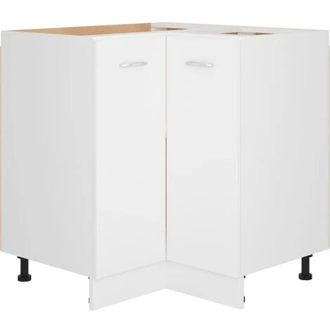Corner Bottom Cabinet White 75.5x75.5x80.5 Cm Engineered Wood VidaXL 1 Corner Bottom Cabinet White 75.5x75.5x80.5 Cm Engineered Wood VidaXL