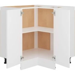 Corner Bottom Cabinet White 75.5x75.5x80.5 Cm Engineered Wood VidaXL 9 Corner Bottom Cabinet White 75.5x75.5x80.5 Cm Engineered Wood VidaXL -Vonshef shop 30335862 5