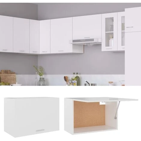 Hanging Cabinet White 60x31x40 Cm Engineered Wood VidaXL 2 Hanging Cabinet White 60x31x40 Cm Engineered Wood VidaXL - Image 2