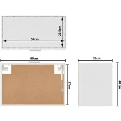 Hanging Cabinet White 60x31x40 Cm Engineered Wood VidaXL 7 Hanging Cabinet White 60x31x40 Cm Engineered Wood VidaXL -Vonshef shop 30335864 3