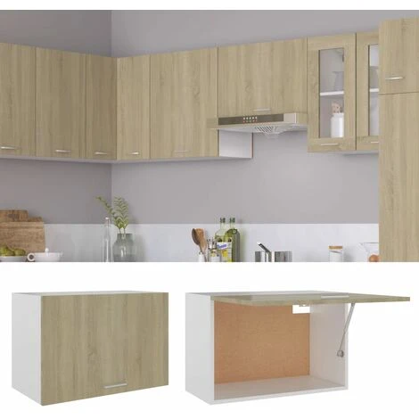 Hanging Cabinet Sonoma Oak 60x31x40 Cm Engineered Wood VidaXL 2 Hanging Cabinet Sonoma Oak 60x31x40 Cm Engineered Wood VidaXL - Image 2