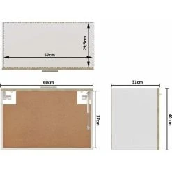 Hanging Cabinet Sonoma Oak 60x31x40 Cm Engineered Wood VidaXL 7 Hanging Cabinet Sonoma Oak 60x31x40 Cm Engineered Wood VidaXL -Vonshef shop 30335866 3