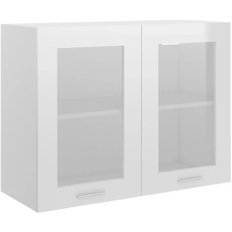 Hanging Glass Cabinet High Gloss White 80x31x60 Cm Engineered Wood VidaXL 1 Hanging Glass Cabinet High Gloss White 80x31x60 Cm Engineered Wood VidaXL