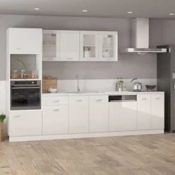 Hanging Glass Cabinet High Gloss White 80x31x60 Cm Engineered Wood VidaXL 8 Hanging Glass Cabinet High Gloss White 80x31x60 Cm Engineered Wood VidaXL -Vonshef shop 30335870 4
