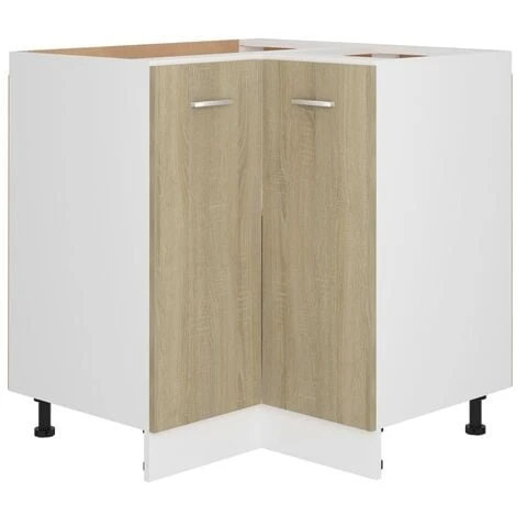 Corner Bottom Cabinet Sonoma Oak 75.5x75.5x80.5 Cm Engineered Wood VidaXL 1 Corner Bottom Cabinet Sonoma Oak 75.5x75.5x80.5 Cm Engineered Wood VidaXL